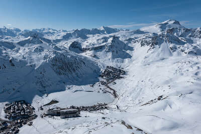 Station de Tignes vue du ciel